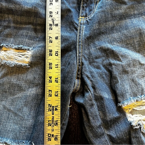 Cello Size 4 Size 5 Embroidered Embroidery Mom Jean Denim Floral Dark Wash Holes - Picture 2 of 10